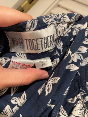 Together Navy Floral Skirt